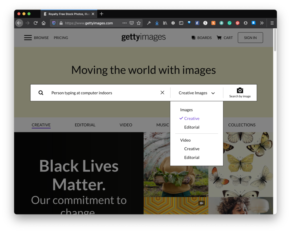 GettyImages search